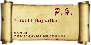 Pribill Hajnalka névjegykártya